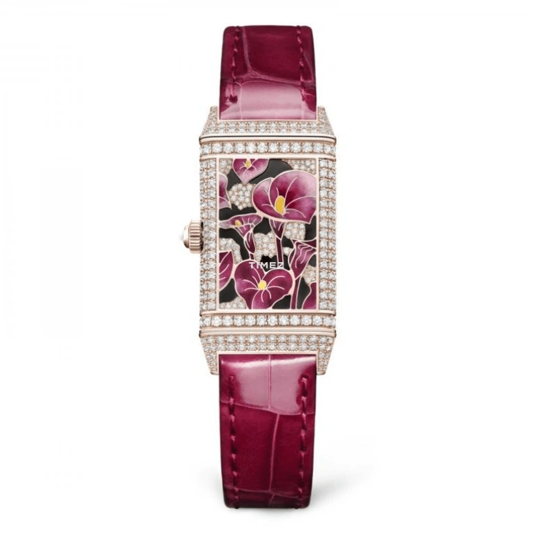 Jaeger-LeCoultre,Reverso 40x20mm,40x20mm,Rose Gold,White,Handwound,In-house Caliber,Sapphire,Crystal Glass,Q3292430