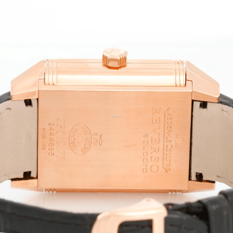 Jaeger-LeCoultre,Reverso 50.50x34.90mm,50.50x34.90mm,Rose Gold,Black,Silver,Automatic,45hours,In-house Caliber,7002620