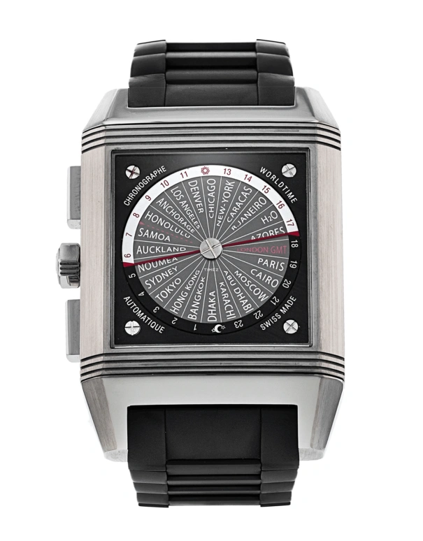 Jaeger-LeCoultre,Reverso 52.90x36.50mm,52.90x36.50mm,Titanium Gold,White,Black,Automatic,Chronograph,Day,Q702T470