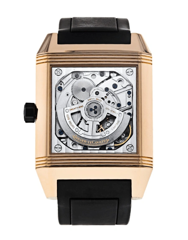 Jaeger-LeCoultre,Reverso 35mm,35mm,Rose Gold,Black,Automatic,Day,Dule Time,Day / Night Indication,7002672