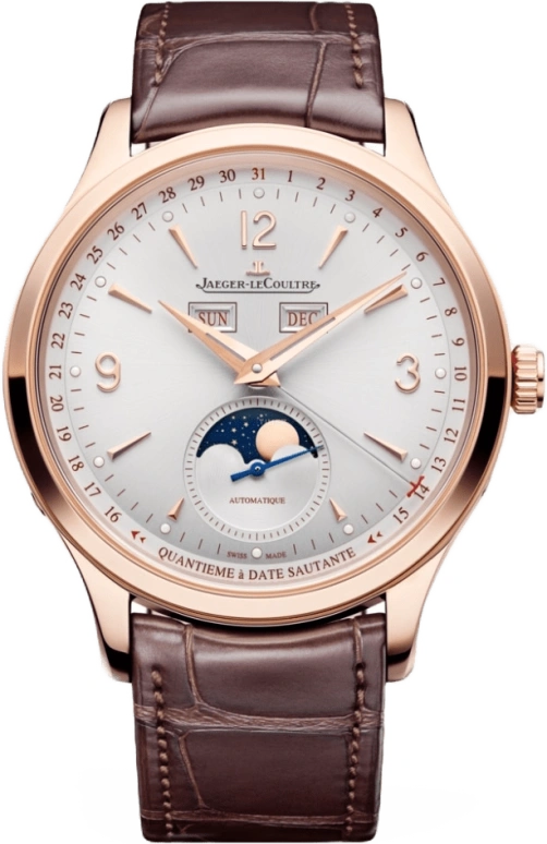Jaeger-LeCoultre,Master 40mm,40mm,Pink Gold,Silver,Automatic,Moonphase,Month,Date,Day,70hours,In-house Caliber,Q4142520