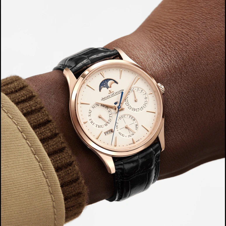 Jaeger-LeCoultre,Master Ultra Thin 39mm,39mm,Rose Gold,Cream,Automatic,Moonphase,Perpetual Calendar,Annual Calendar,Month,38hours,In-house Caliber,Q1142510