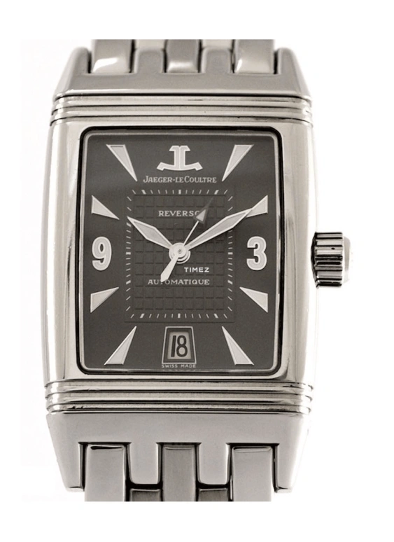 Jaeger-LeCoultre,Reverso 33mm,33mm,Stainless Steel,Black,Automatic,Day,Sapphire,Crystal Glass,Q2908150