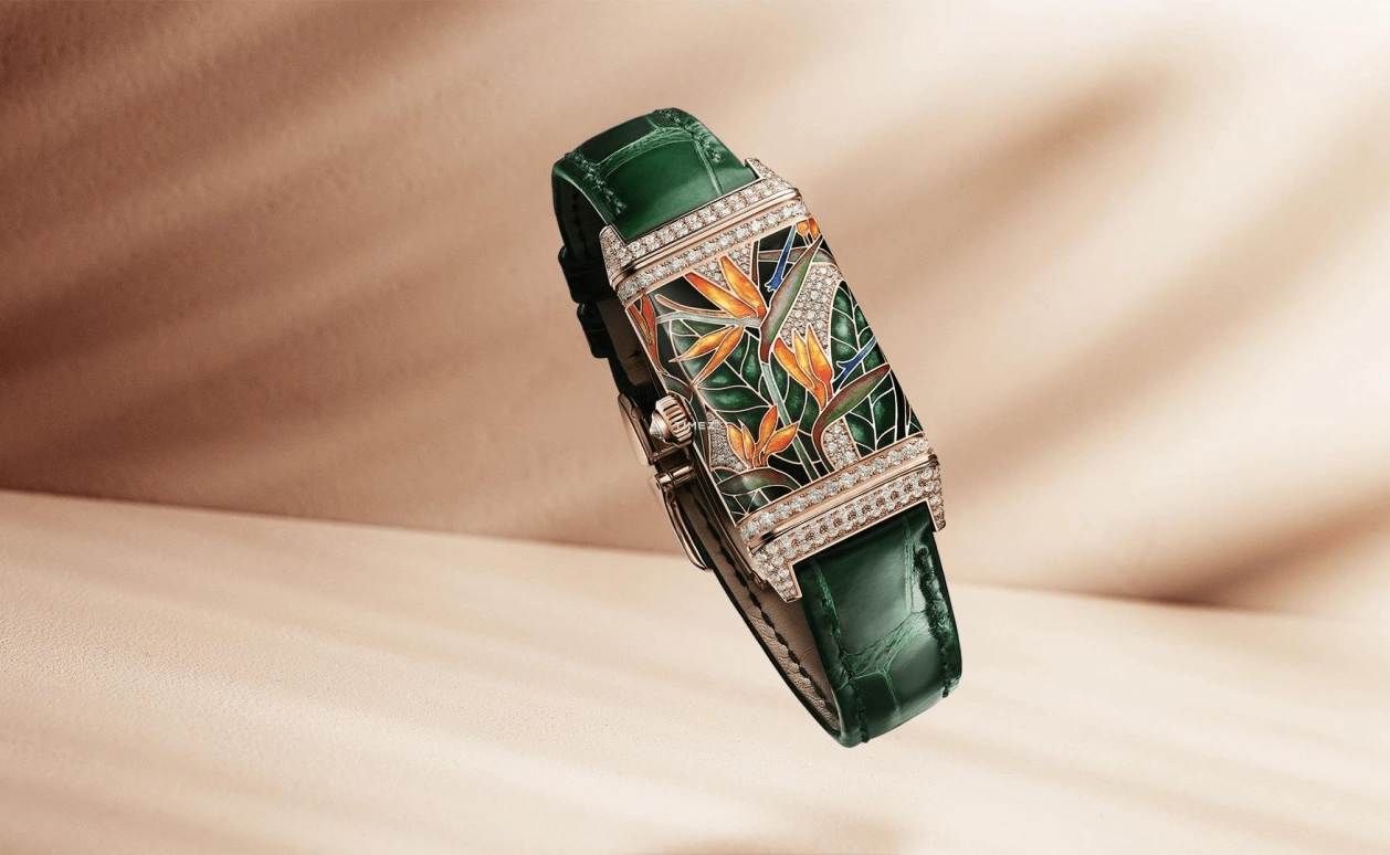 Jaeger-LeCoultre,Reverso 40x20mm,40x20mm,Rose Gold,White,Handwound,In-house Caliber,Sapphire,Crystal Glass,3292421