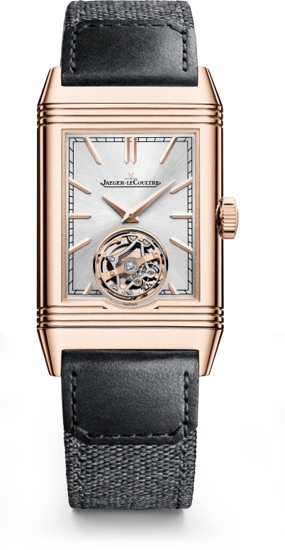 Jaeger-LeCoultre,Reverso 45.50x27.40mm,45.50x27.40mm,Rose Gold,Silver,Handwound,Dule Time,Tourbillon,Q392243J