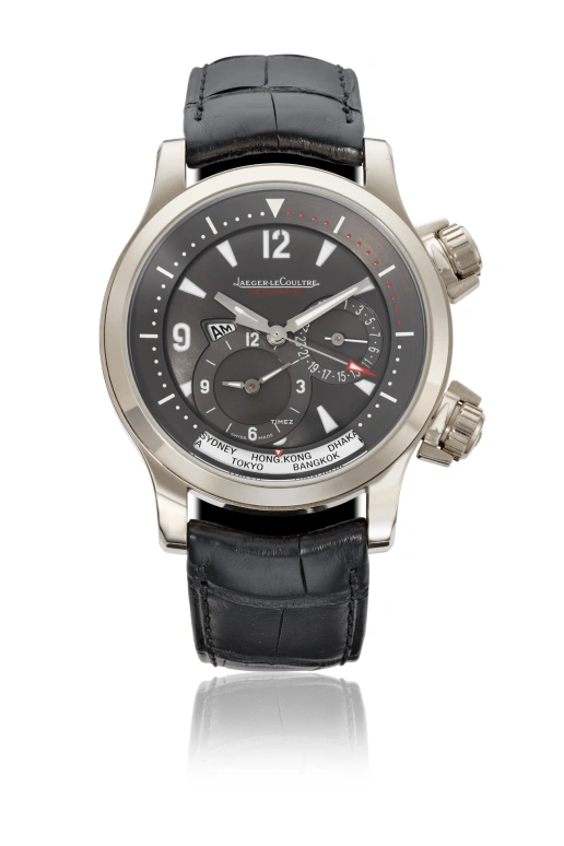 Jaeger-LeCoultre,Master 41.50mm,41.50mm,White Gold,Black,Automatic,Day,Dule Time,World Time,Day / Night Indication,45hours,In-house Caliber,Q1713440