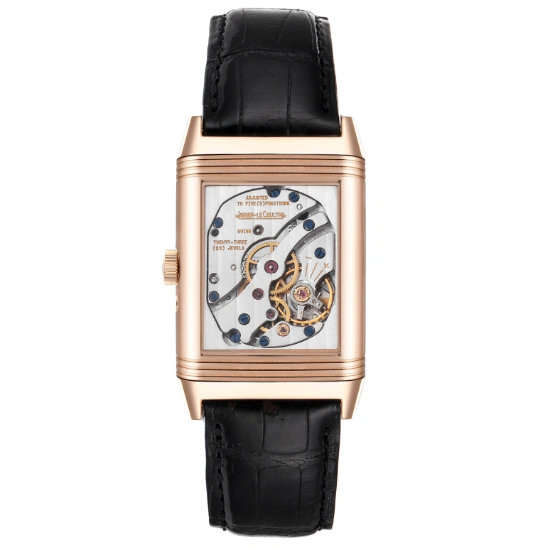 Jaeger-LeCoultre,Reverso 26x42mm,26x42mm,Rose Gold,Silver White,Handwound,Moonphase,Power Reserve Indicator,Q2752420