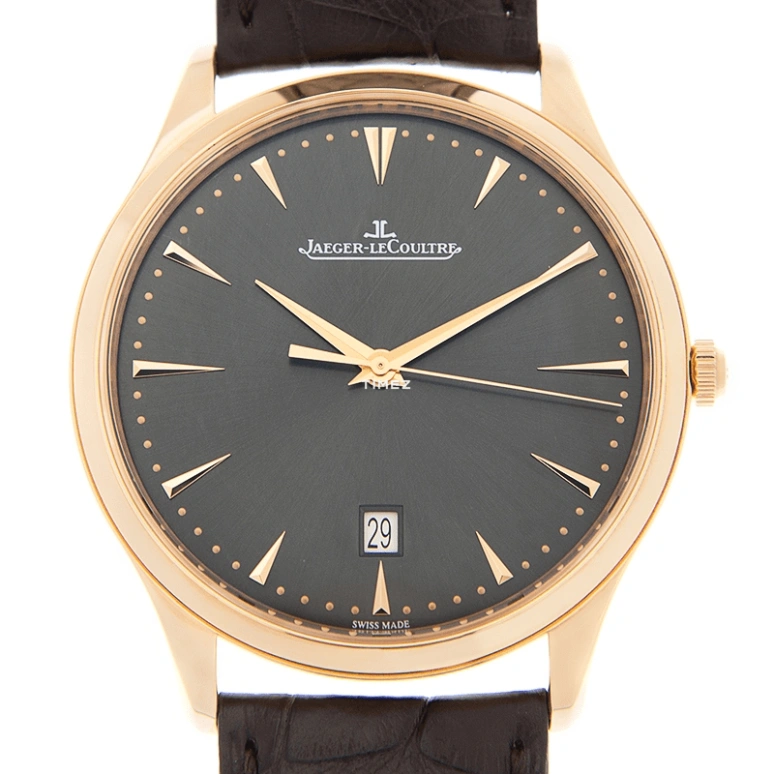 Jaeger-LeCoultre,Master 40mm,40mm,Pink Gold,Grey,Automatic,Day,38hours,Q128255J