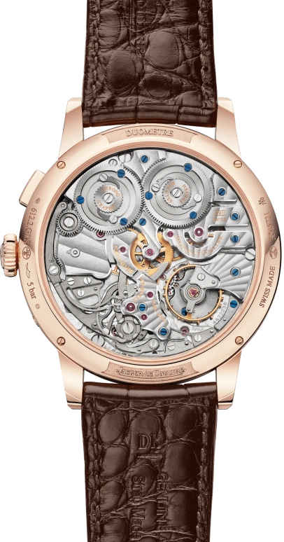 Jaeger-LeCoultre,Duomètre 42.50mm,42.50mm,Rose Gold,Grey,Handwound,Chronograph,Moonphase,Power Reserve Indicator,Day / Night Indication,Sapphire,Crystal Glass,Round,Q622252J