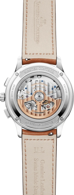 Jaeger-LeCoultre,Master 40mm,40mm,Stainless Steel,White,Automatic,Chronograph,Moonphase,Month,Date,65hours,In-house Caliber,Q413843J