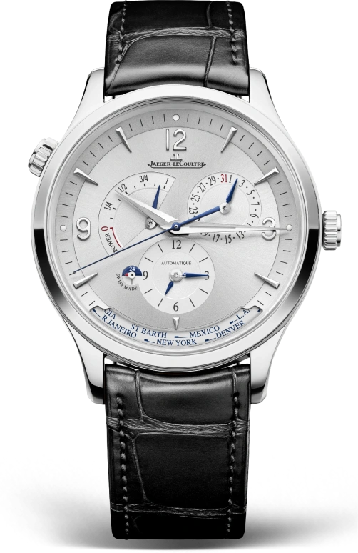 Jaeger-LeCoultre,Master 40mm,40mm,Stainless Steel,Silver,Automatic,Day,Power Reserve Indicator,World Time,Q4128421