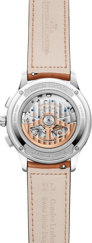 Jaeger-LeCoultre,Master 40mm,40mm,Stainless Steel,Silver,Automatic,Chronograph,Moonphase,Month,Date,65hours,In-house Caliber,Q4138431