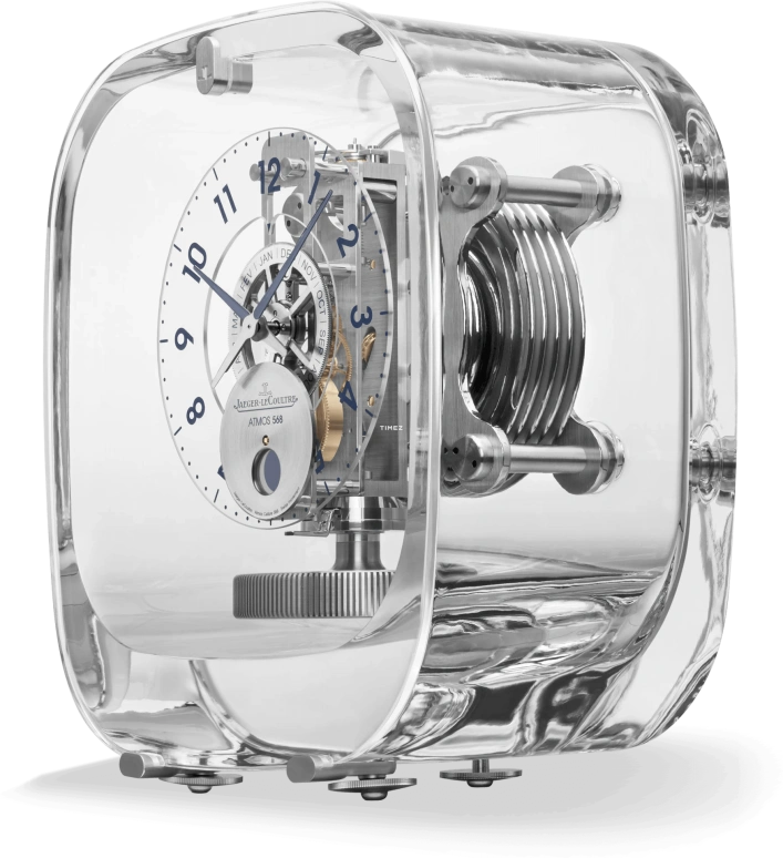 Jaeger-LeCoultre,Atmos 147x265mm,147x265mm,Crystal,Silver,Automatic,Moonphase,Month,Q516510J