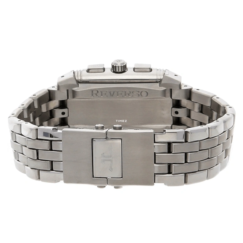 Jaeger-LeCoultre,Reverso 43x28mm,43x28mm,Stainless Steel,Silver White,Handwound,Chronograph,Day,Flyback,Retrograde,Sapphire,Crystal Glass,Square,Q2958101