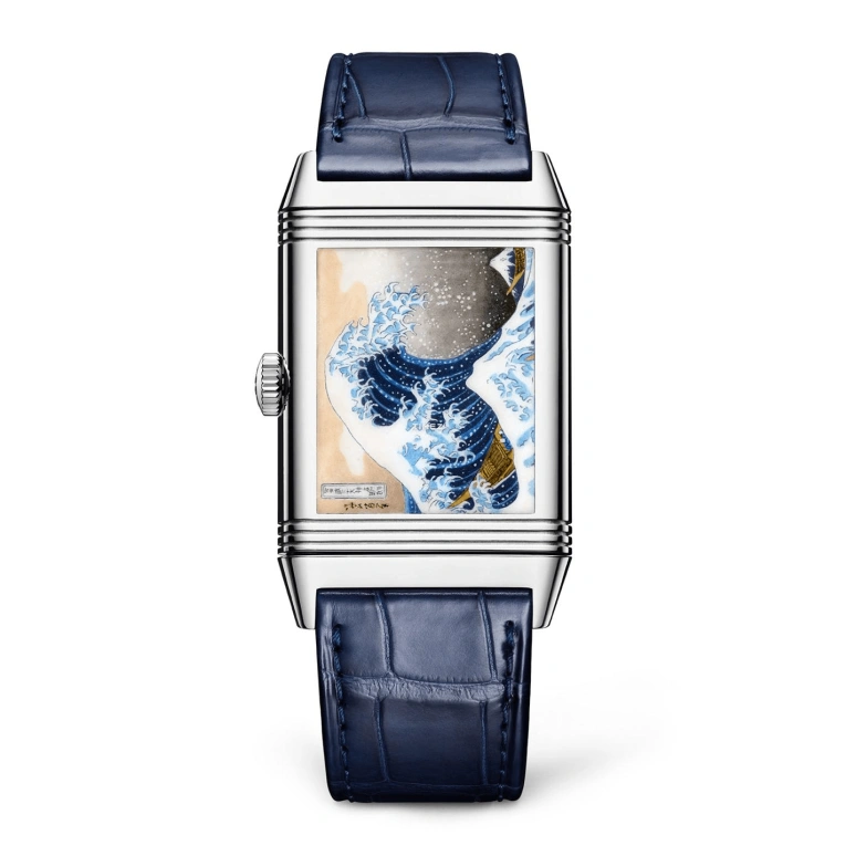 Jaeger-LeCoultre,Reverso 45.50x27.40mm,45.50x27.40mm,Stainless Steel,Blue,Handwound,45hours,In-house Caliber,39334T1