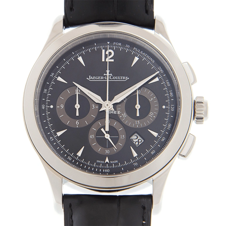 Jaeger-LeCoultre,Master 40mm,40mm,Stainless Steel,Black,Automatic,Chronograph,Day,Q1538470