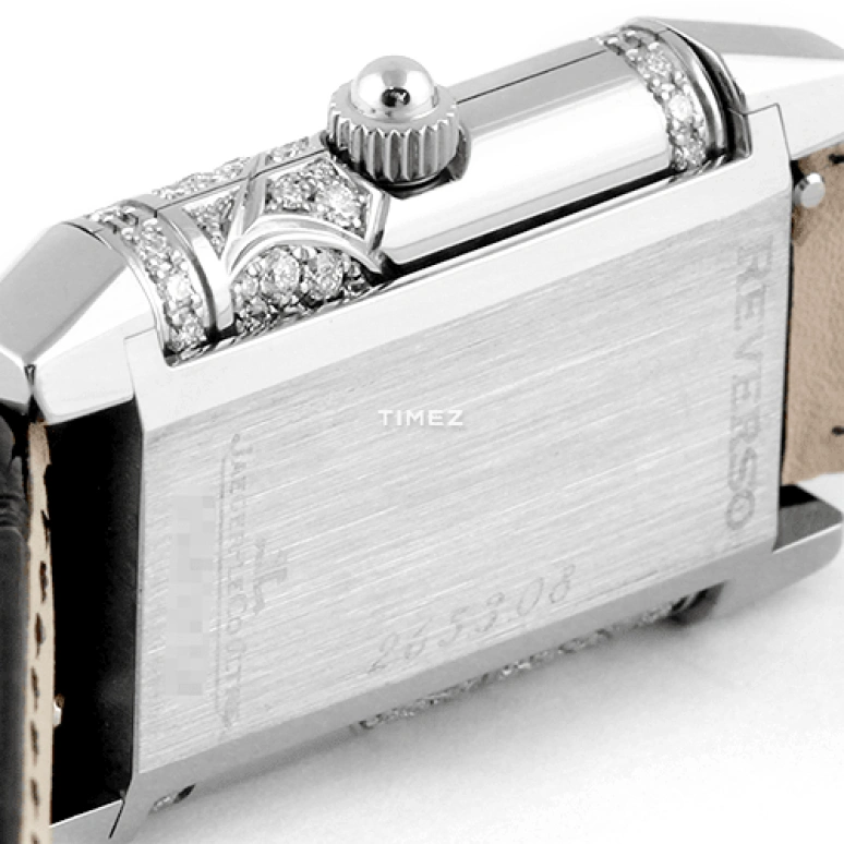 Jaeger-LeCoultre,Reverso 33x23.30mm,33x23.30mm,White Gold,Silver White,Quartz,In-house Caliber,Sapphire,Crystal Glass,Q2653401
