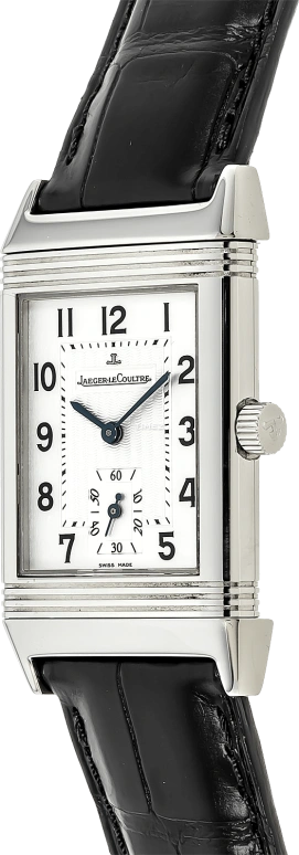 Jaeger-LeCoultre,Reverso 38.60x25mm,38.60x25mm,Stainless Steel,White,Handwound,Sapphire,Crystal Glass,Square,Q2528410