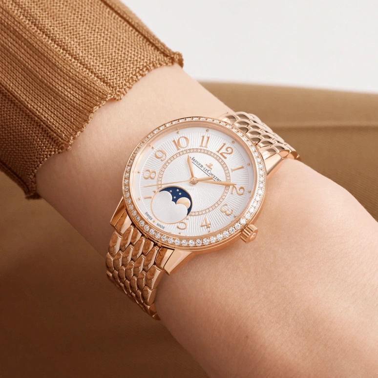 Jaeger-LeCoultre,Rendez-Vous 34mm,34mm,Rose Gold,Silver,Automatic,Moonphase,45hours,Q3572131