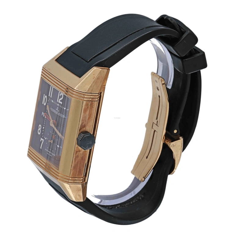 Jaeger-LeCoultre,Reverso 35mm,35mm,Rose Gold,Black,Automatic,Day,Dule Time,Day / Night Indication,7002672