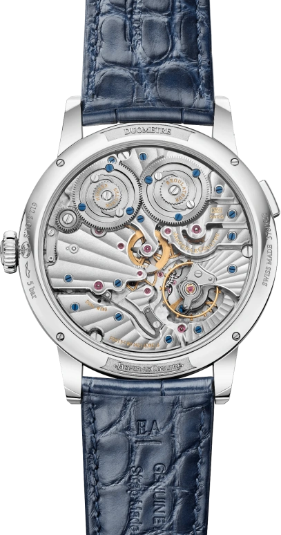 Jaeger-LeCoultre,Duomètre 42.50mm,42.50mm,Stainless Steel,Blue,Handwound,Moonphase,Day,Power Reserve Indicator,Q604848J