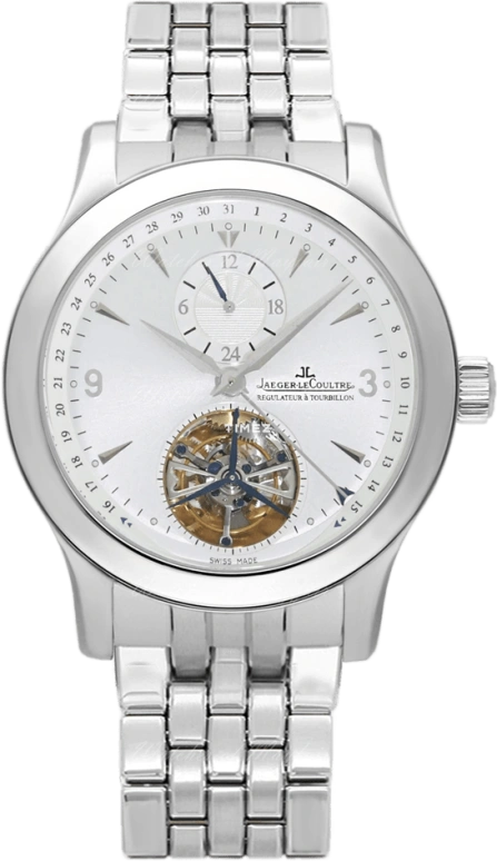 Jaeger-LeCoultre,Master 41mm,41mm,Stainless Steel,White,Automatic,Day,Dule Time,Tourbillon,Q1658120