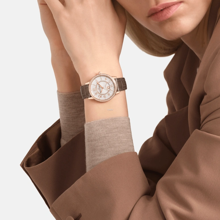Jaeger-LeCoultre,Rendez-Vous 34mm,34mm,Rose Gold,Silver,Automatic,Day / Night Indication,70hours,Q3442441
