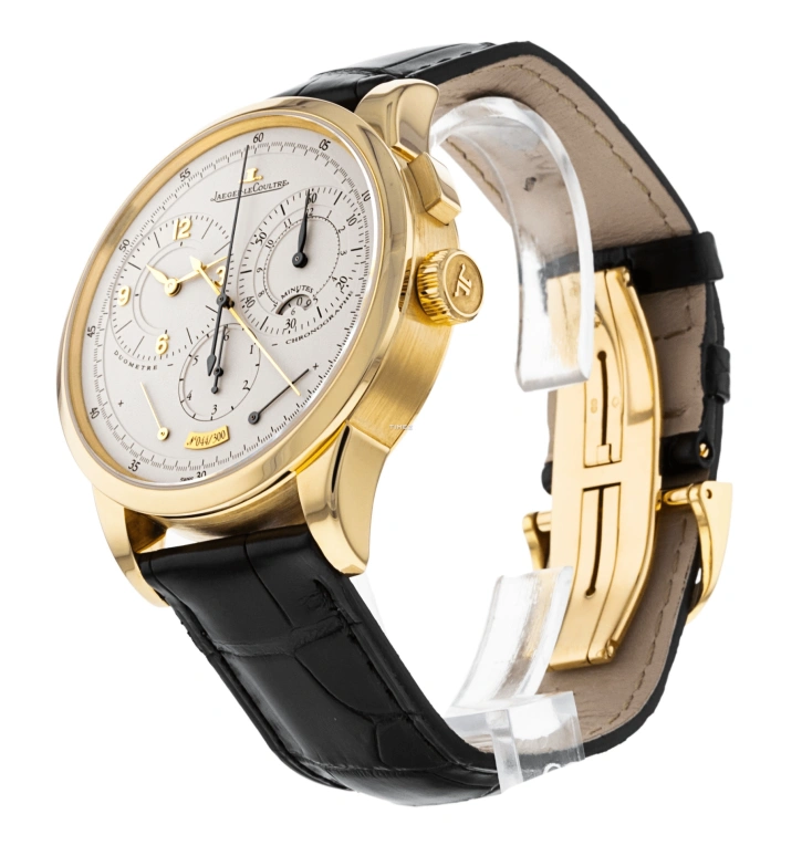 Jaeger-LeCoultre,Duomètre 42mm,42mm,Yellow Gold,White,Handwound,Chronograph,Power Reserve Indicator,Flyback,Rattrapante,In-house Caliber,Sapphire,Crystal Glass,Q6011420