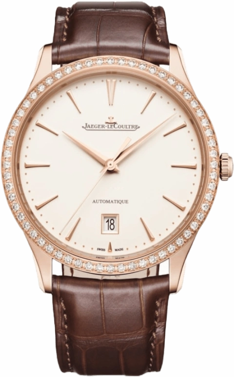 Jaeger-LeCoultre,Master 39mm,39mm,Pink Gold,Silver,Automatic,Date,38hours,1232501
