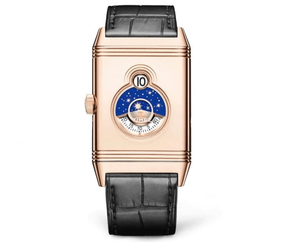 Jaeger-LeCoultre,Reverso 49.40x29.90mm,49.40x29.90mm,Rose Gold,Silver White,Handwound,Moonphase,Day,Q711252J