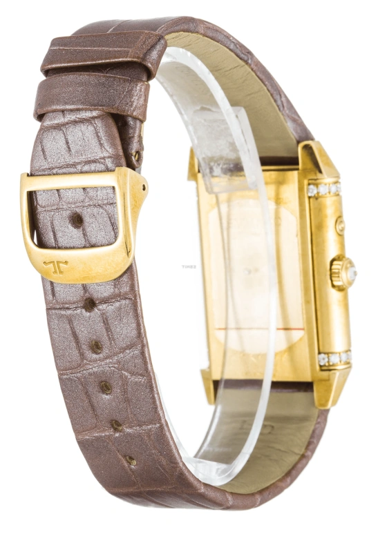 Jaeger-LeCoultre,Reverso 26mm,26mm,Yellow Gold,White,Handwound,Annual Calendar,Dule Time,2691420