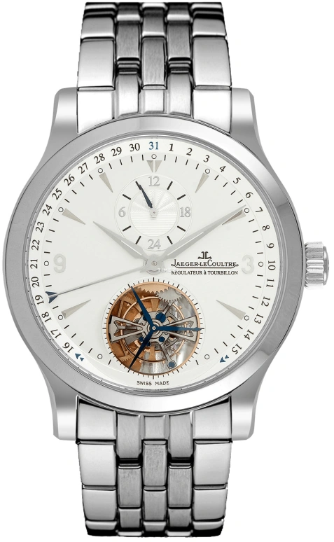 Jaeger-LeCoultre,Master 41mm,41mm,Stainless Steel,White,Automatic,Day,Dule Time,Tourbillon,Q1658120