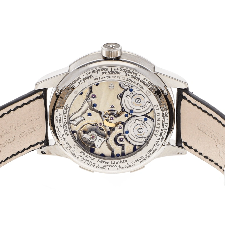 Jaeger-LeCoultre,Duomètre 42mm,42mm,White Gold,Silver,Handwound,Day,Dule Time,Q6063440