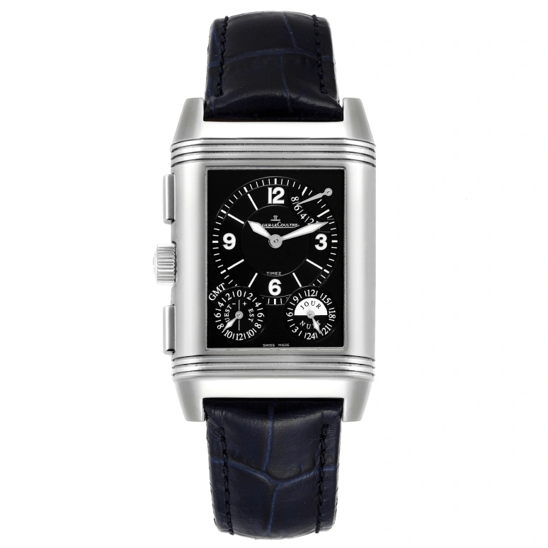 Jaeger-LeCoultre,Reverso 47x29mm,47x29mm,Stainless Steel,Silver White,Handwound,Dule Time,Big Date,Q3028420