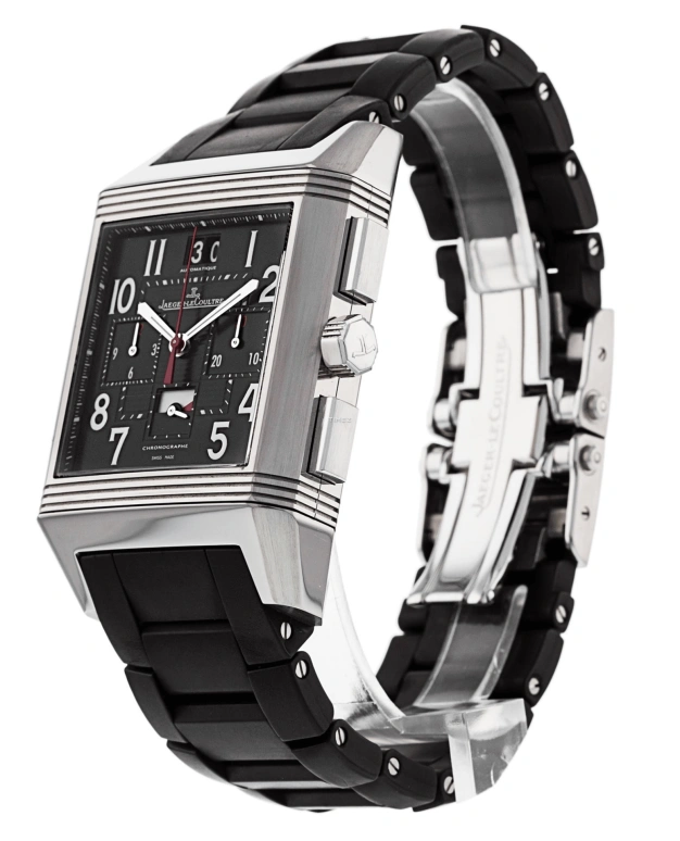 Jaeger-LeCoultre,Reverso 52.90x36.50mm,52.90x36.50mm,Titanium Gold,White,Black,Automatic,Chronograph,Day,Q702T470