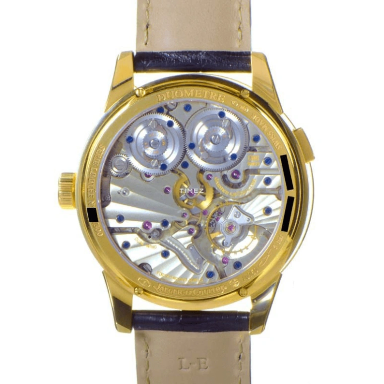 Jaeger-LeCoultre,Duomètre 42mm,42mm,Yellow Gold,Beige,Yellow,Handwound,Chronograph,Moonphase,Day,Q6040420