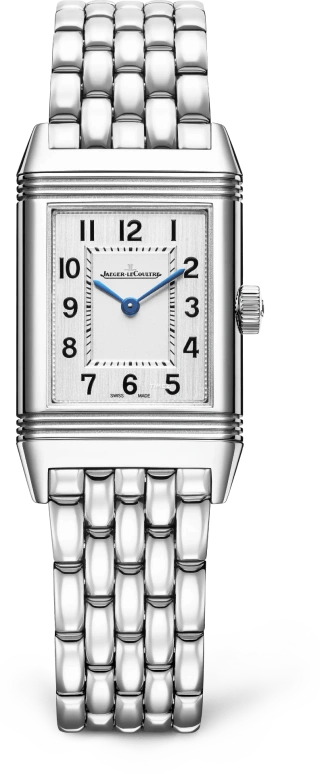 Jaeger-LeCoultre,Reverso 35.78x21mm,35.78x21mm,Stainless Steel,Cream white,Quartz,In-house Caliber,Sapphire,Crystal Glass,Q2618141