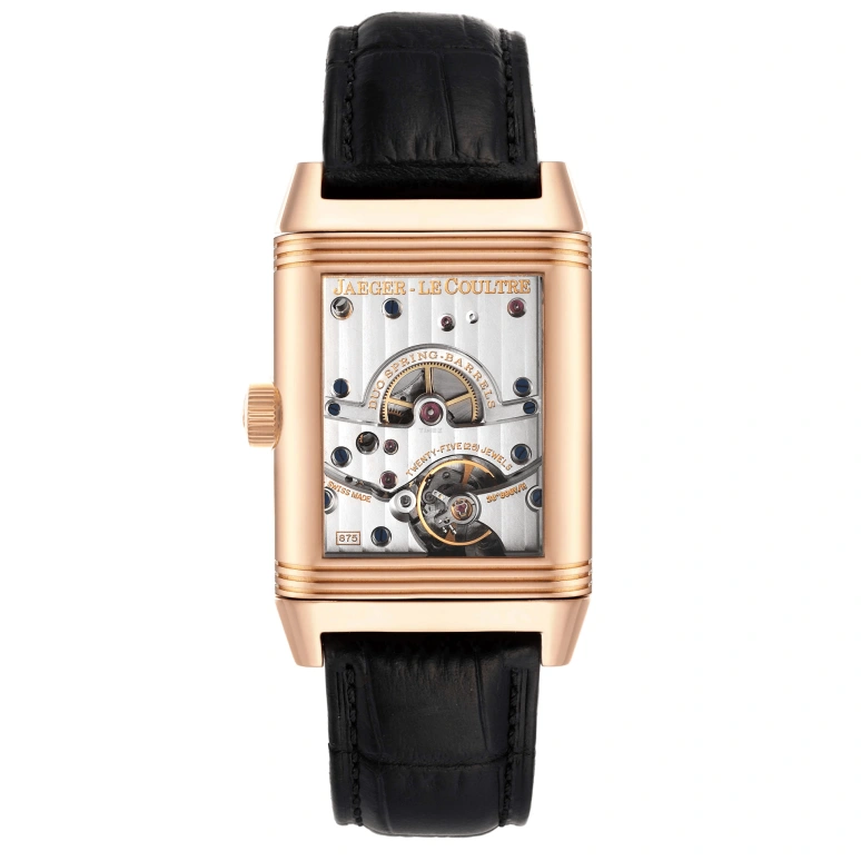 Jaeger-LeCoultre,Reverso 46x29mm,46x29mm,Rose Gold,Silver White,Handwound,Day,Power Reserve Indicator,Big Date,Q3002401