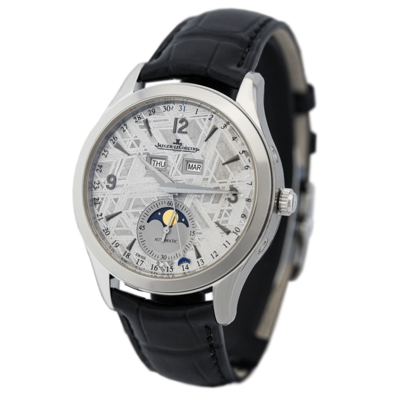 Jaeger-LeCoultre,Master 39mm,39mm,Stainless Steel,Silver,Automatic,Moonphase,Month,Date,Day,43hours,In-house Caliber,1558421
