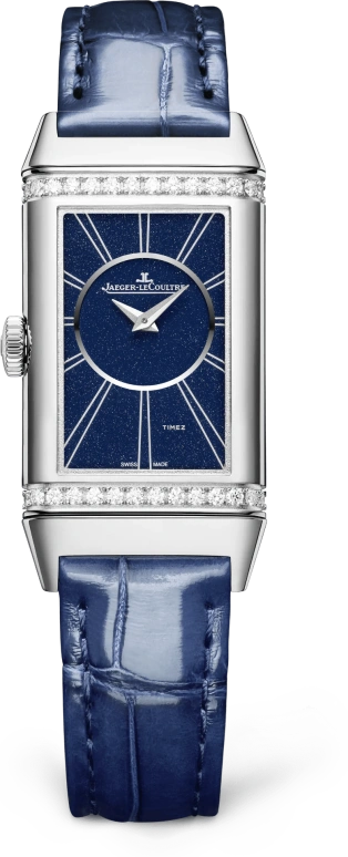 Jaeger-LeCoultre,Reverso 40.10x20mm,40.10x20mm,Stainless Steel,Silver,Blue,Handwound,42hours,In-house Caliber,Q334848J