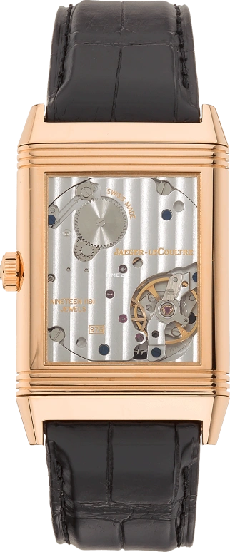 Jaeger-LeCoultre,Reverso 42x30mm,42x30mm,Rose Gold,Black,Handwound,48hours,In-house Caliber,3732470