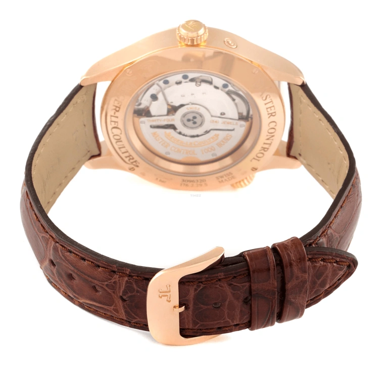 Jaeger-LeCoultre,Master 39mm,39mm,Rose Gold,Luminous,Silver,Automatic,Day,Power Reserve Indicator,Dule Time,World Time,In-house Caliber,Sapphire,Crystal Glass,Q1422421