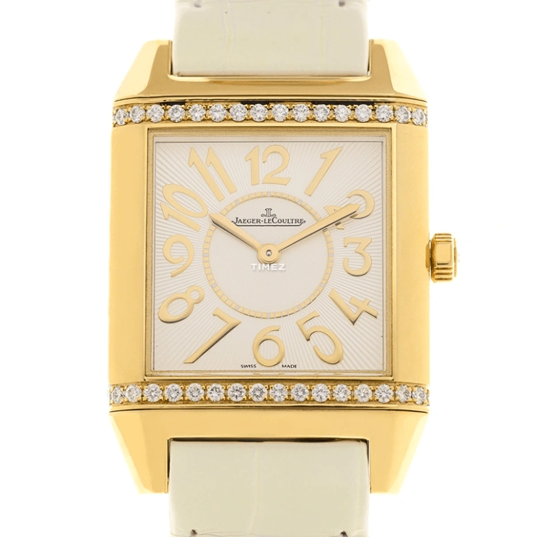 Jaeger-LeCoultre,Reverso 42x28.80mm,42x28.80mm,Yellow Gold,Silver,Quartz,In-house Caliber,Sapphire,Crystal Glass,Q7031420