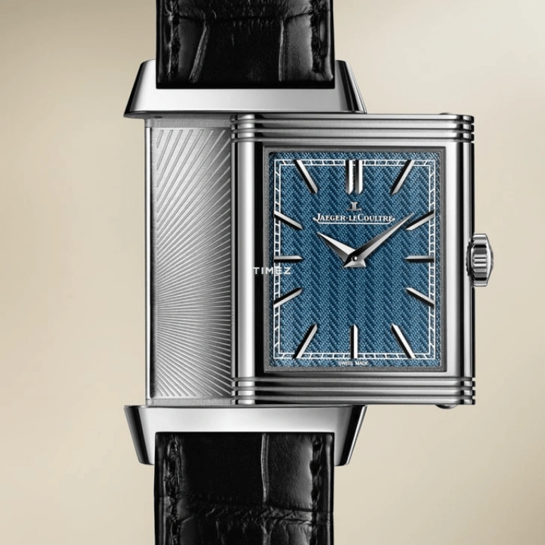 Jaeger-LeCoultre,Reverso 45.60x27.40mm,45.60x27.40mm,White Gold,Blue,Handwound,45hours,In-house Caliber,Q39334M4