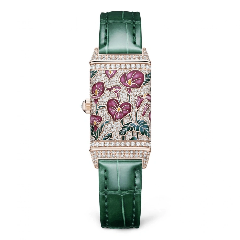 Jaeger-LeCoultre,Reverso 40x20mm,40x20mm,Rose Gold,White,Handwound,In-house Caliber,Sapphire,Crystal Glass,Q3292401