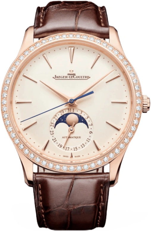 Jaeger-LeCoultre,Master 39mm,39mm,Pink Gold,Beige,Automatic,Moonphase,Day,1362502