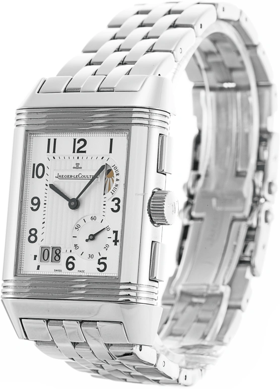 Jaeger-LeCoultre,Reverso 29mm,29mm,Stainless Steel,Silver White,Handwound,Power Reserve Indicator,Big Date,Q3028120