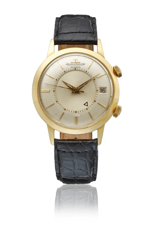 Jaeger-LeCoultre,Other 37mm,37mm,Yellow Gold,Silver White,Automatic,Day,Alarm,821,821.948