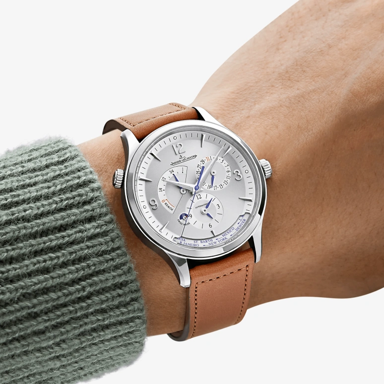 Jaeger-LeCoultre,Master 40mm,40mm,Stainless Steel,Silver,Automatic,Day,Power Reserve Indicator,World Time,Q4128421