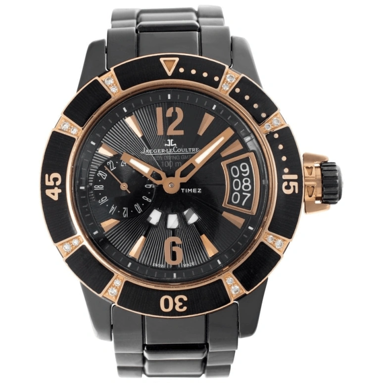 Jaeger-LeCoultre,Master 39mm,39mm,Ceramic,Black,Automatic,Day,Dule Time,Q189LC70